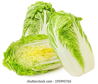 Chinese Cabbage On A White Background