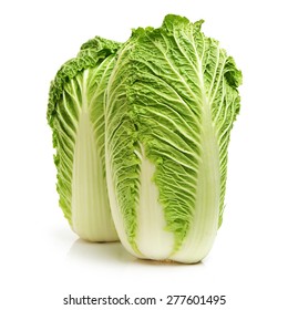 Chinese Cabbage On White Background 