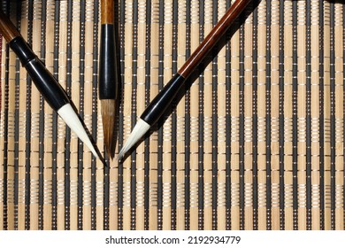 chinese calligraphy brush convergent tip with variation. Chinese calligraphy brush collection. Mao bi 《毛笔》means brush in chinese. Chinese calligraphy brush is used to do shu fa 《书法》. 