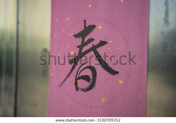 Chinese Character Chun Meaning Spring Door Stock Photo Edit Now