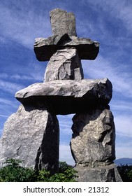 The Chinese character for "sky" created form enormous boulders. Photographed in Vancouver, Canada.