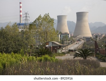 Chinese Coal-Fired Electrical Plant Guizhou Province, China This Plant Consumes 6,000 Metric Tons Of Coal A Day.