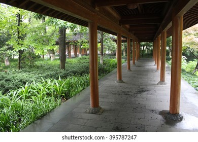 Chinese Covered Walkway In Hangzhou