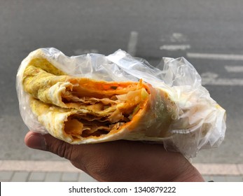 Chinese Crape Of Jianbing Street Food Of Beijing