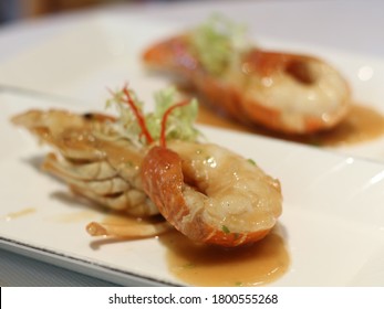 Chinese Cray Fish with Soy Sauce. Chinese Food Fine Dining.
