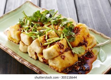 Chinese Cuisine, Deep Fried Tofu
