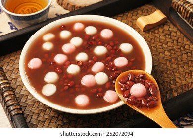  Chinese Dessert, Red Bean Soup With Rice Ball