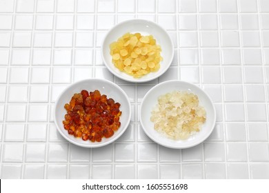 Chinese Dessert Tong Sui(Sweet Soup)ingredients ; Peach Gum, Snow Swallow And Saponin Rice