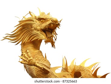 Chinese Dragon Isolated On White Background