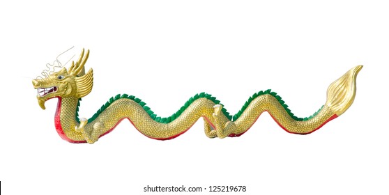 Chinese Dragon On White Background