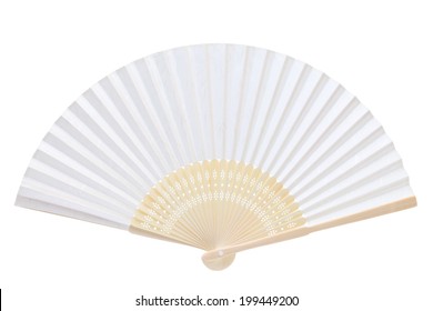 Chinese Fan Isolated On White Background Stock Photo 199449200 |  Shutterstock
