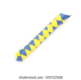 Chinese Finger Trap Isolated On White, Top View