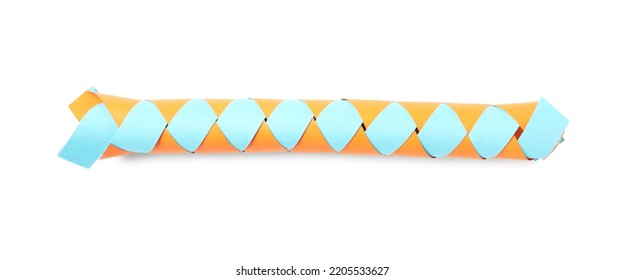 Chinese Finger Trap Isolated On White, Top View