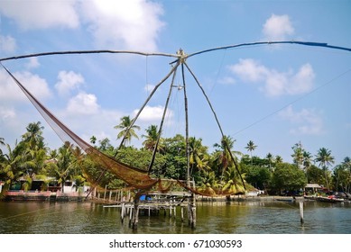 A Chinese fishing net in Kochi, India