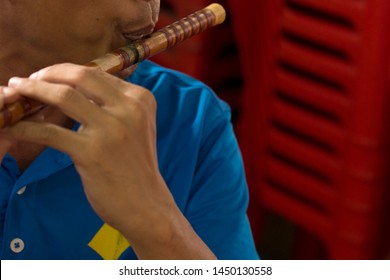 Chinese Flute, Made Of Bamboo.