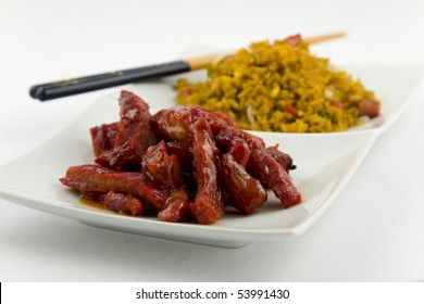 Chinese Food - Boneless Spare Ribs With Pork Fried Rice