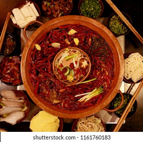 Chinese Food Hot Pot Chili Chengdu Sichuan Hua Go