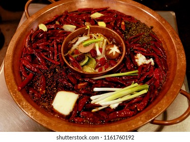 Chinese Food Hot Pot Chili Chengdu Sichuan Hua Go