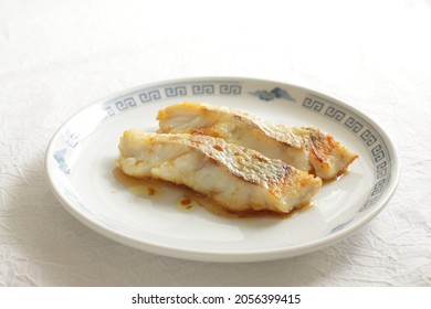 Chinese Food, Pan Fried Cod Fish Fillet