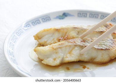 Chinese Food, Pan Fried Cod Fish Fillet