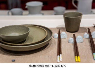 Chinese Food Plates In The Restaurants In Nanjing, China.