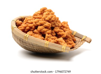 Chinese Fried Dough Twist On White Background