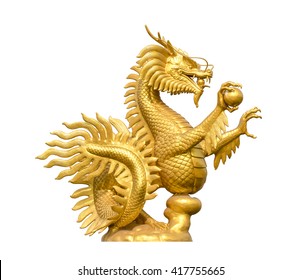 Golden Dragon Chinese Golden Dragon Statue Stock Photo (Edit Now) 717548536