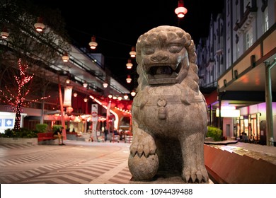 Chinese Guardian Lion in Chinatown, Fortitude Valley, Brisbane - Shutterstock ID 1094439488