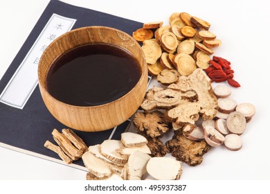 Chinese herbal medicine decoction. - Shutterstock ID 495937387
