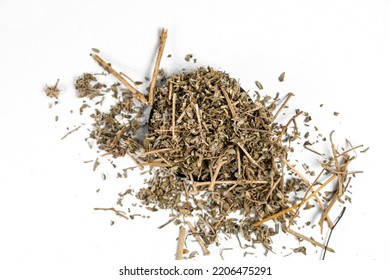 Chinese herbal medicine Tribulus terrestris or gohru on White background - Shutterstock ID 2206475291