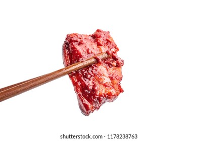 Chinese Hunan specialties - red yeast rice steamed meat