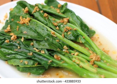 Chinese Kale with garlic - Shutterstock ID 433885933