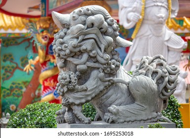 Chinese Kirin Sculpture In Thailand Temple