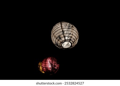 Chinese lantern hanging on the dark - Powered by Shutterstock