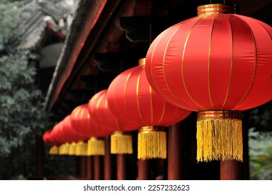 chinese lantern in the temple - Powered by Shutterstock