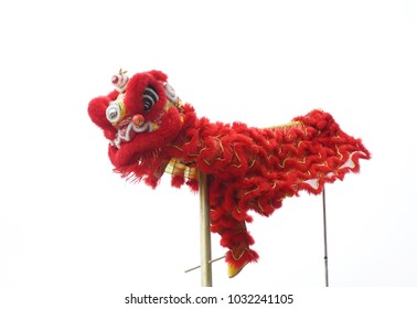 Chinese lion costume used during Chinese New Year celebration