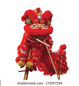 Chinese Lion Costume Used During Chinese New Year Celebration