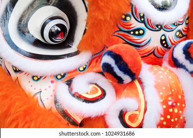 Chinese Lion Dance Costume Close Up