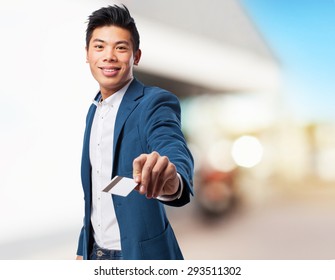 Chinese Man With Credit Card