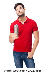 Chinese Man Drinking Beer