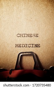 Chinese Medicine Text Written On A Paper.