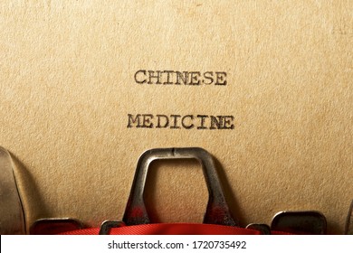 Chinese Medicine Text Written On A Paper.