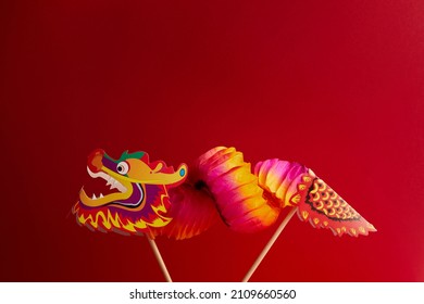 Chinese New Year Background With Paper Dragon