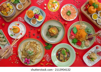 Chinese New Year Dinner Cuisine For Prosperity Toss Celebration Foods-3