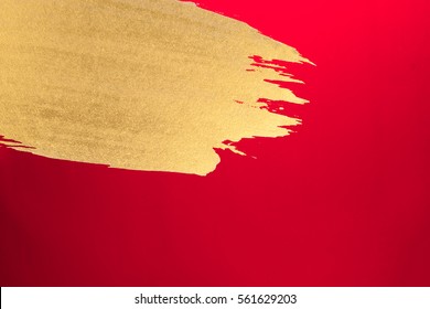 Chinese New Year Festival Decorations Gold Ink Red Paper