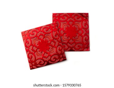 Chinese New Year, Lucky Red Pockets N White Background.