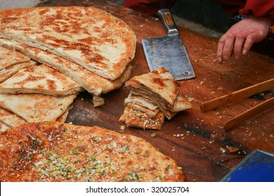 Chinese Onion Bread Street Food