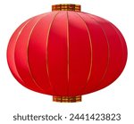 Chinese paper lanterns isolated on white background with clipping path