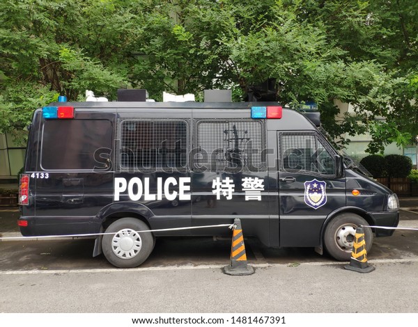 Chinese police cars for SWAT，August 15, 2019,\
Beijing, China.