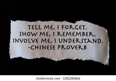 Chinese Proverb With Black Background